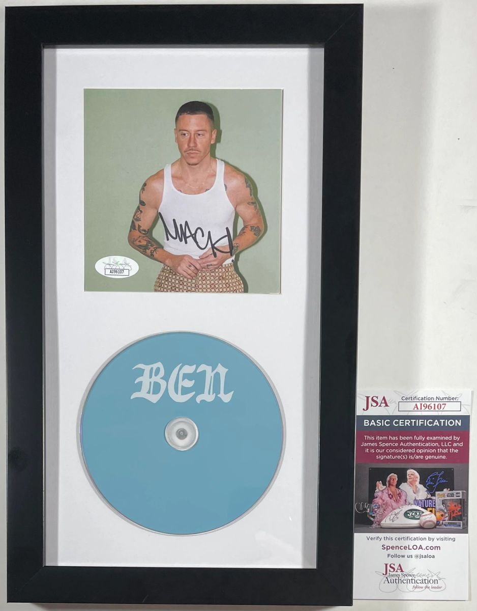 Macklemore Signed Ben CD Insert Card Framed Matted Display Autograph JSA COA