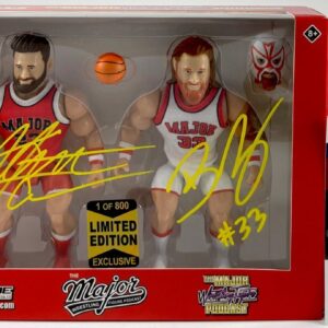 Matt Cardona & Brian Myers Signed Major Wrestling Figure Pod 2-Pack C JSA COA