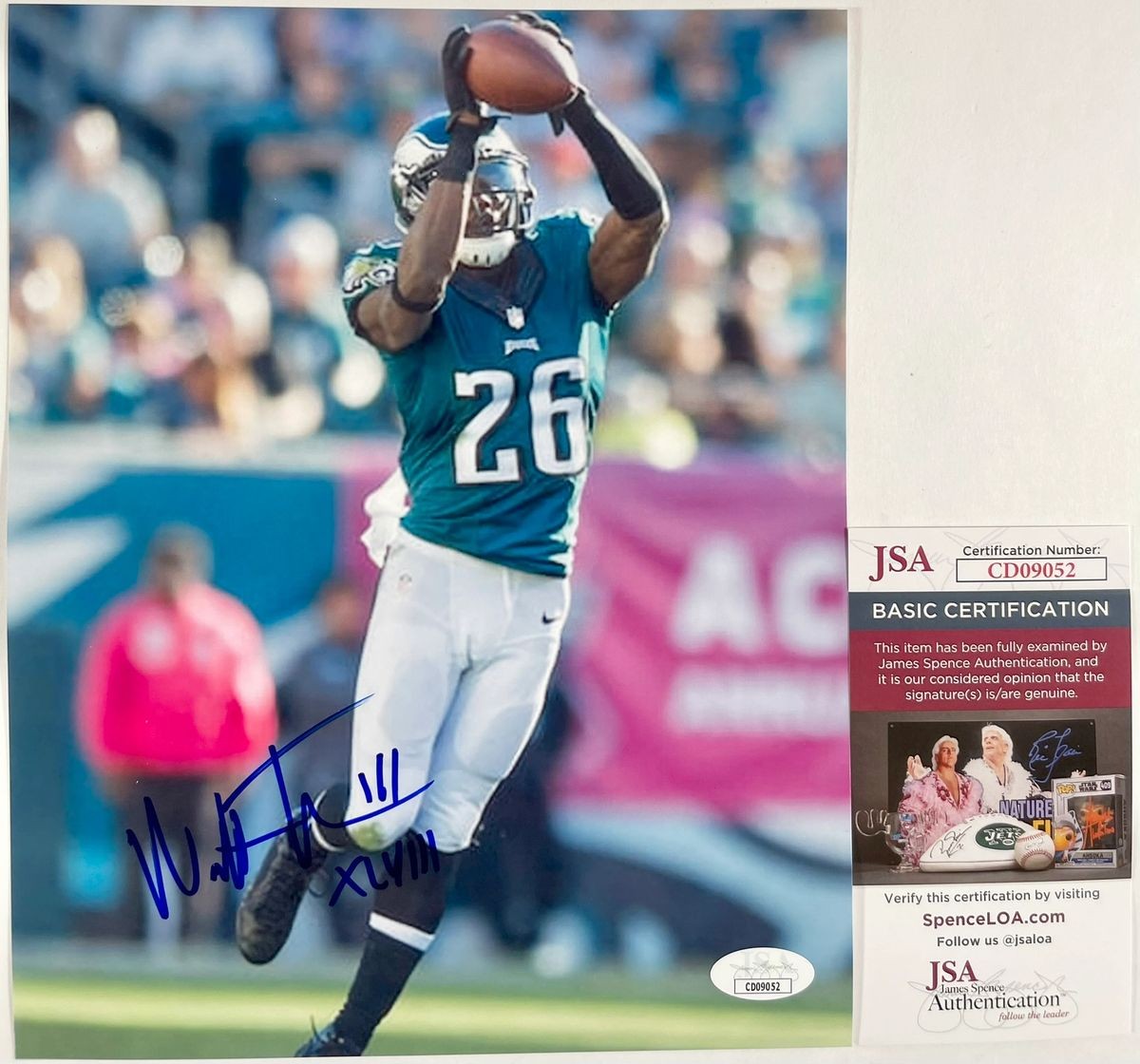 NFL Philadelphia Eagles Walter Thurmond III Signed 8x10 Photo Autograph JSA COA