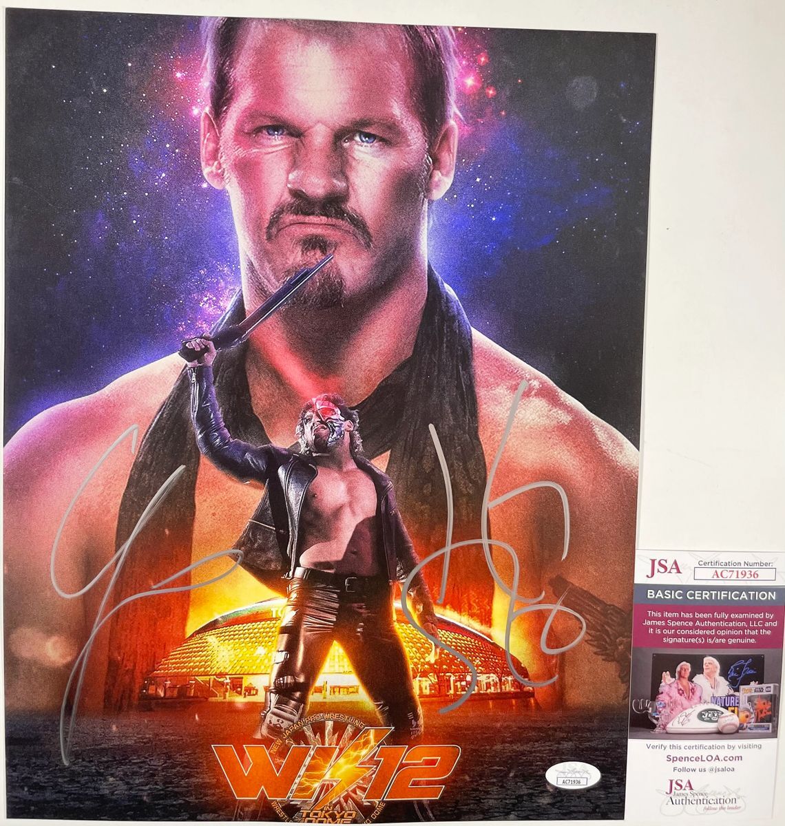 NJPW Chris Jericho & Kenny Omega Signed 11x14 Photo A Autograph AEW JSA COA