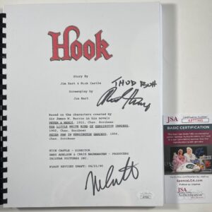 Nick Castle & Raushan Hammond Signed Hook Full Movie Script Autograph JSA COA