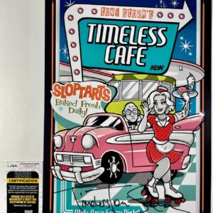 Official AEW Toni Storm Signed Timeless Cafe 12x18 Poster All In Texas JSA COA