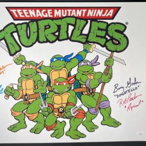 Original 4 Teenage Mutant Ninja Turtles Cast Signed 16x20 Photo B TMNT JSA COA