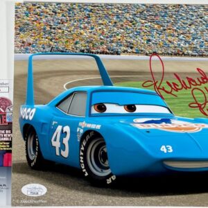 Richard Petty Signed Disney PIXAR Cars The King 8x10 Photo A Autograph JSA COA