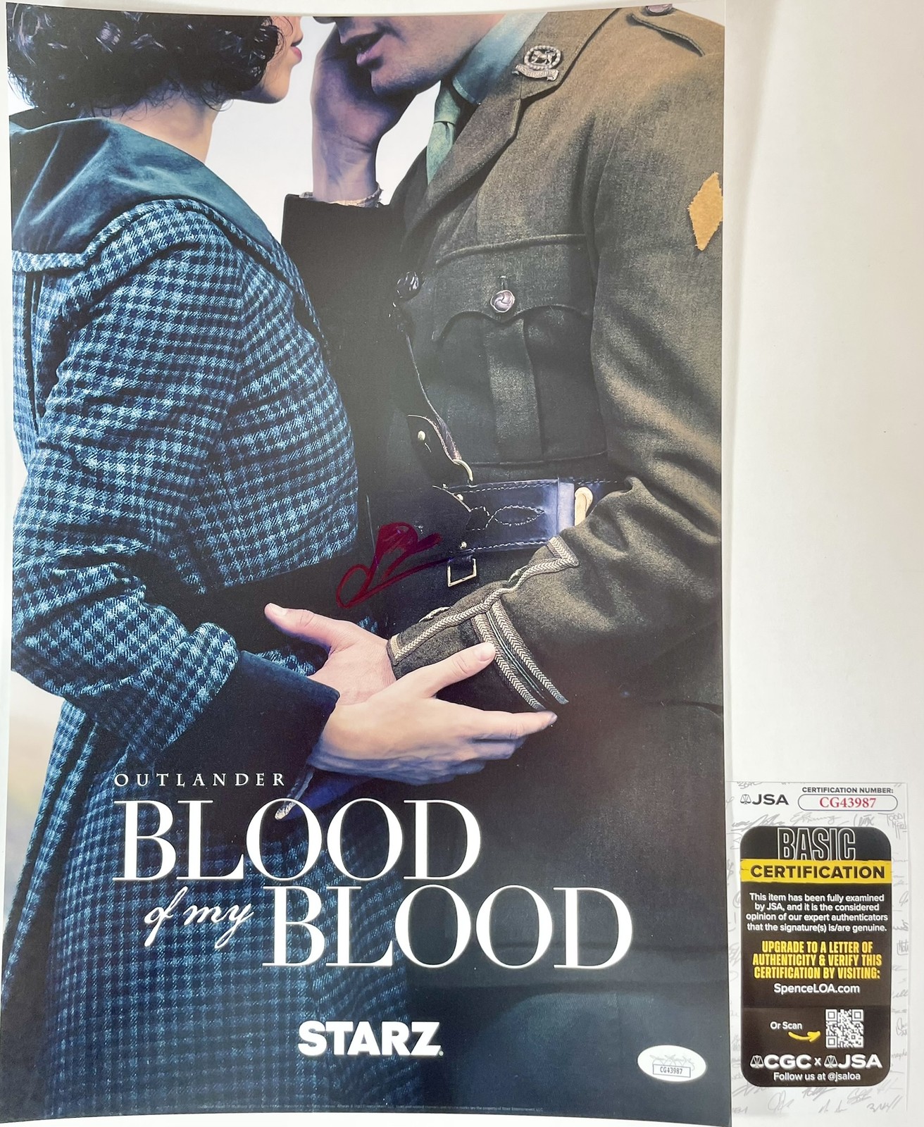 Seamus McLean Ross Signed Outlander Blood Of My Blood 11x17 Poster B JSA COA