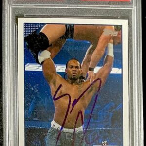 Shad Gaspard Signed 2009 Topps WWE Trading Card #75 Autograph PSA DNA Slabbed
