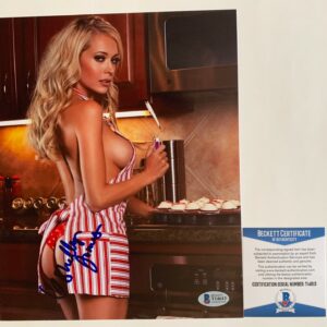 Shelby James Leger Signed 8x10 Photo Autograph Topless Hot Sexy Model BAS COA