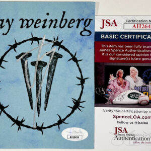 Slipknot Drummer Jay Weinberg Signed 4.25x5.5 Flier Autograph JSA COA