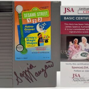 Sonia Manzano Signed Sesame Street 123 Nintendo NES Game Cartridge JSA COA