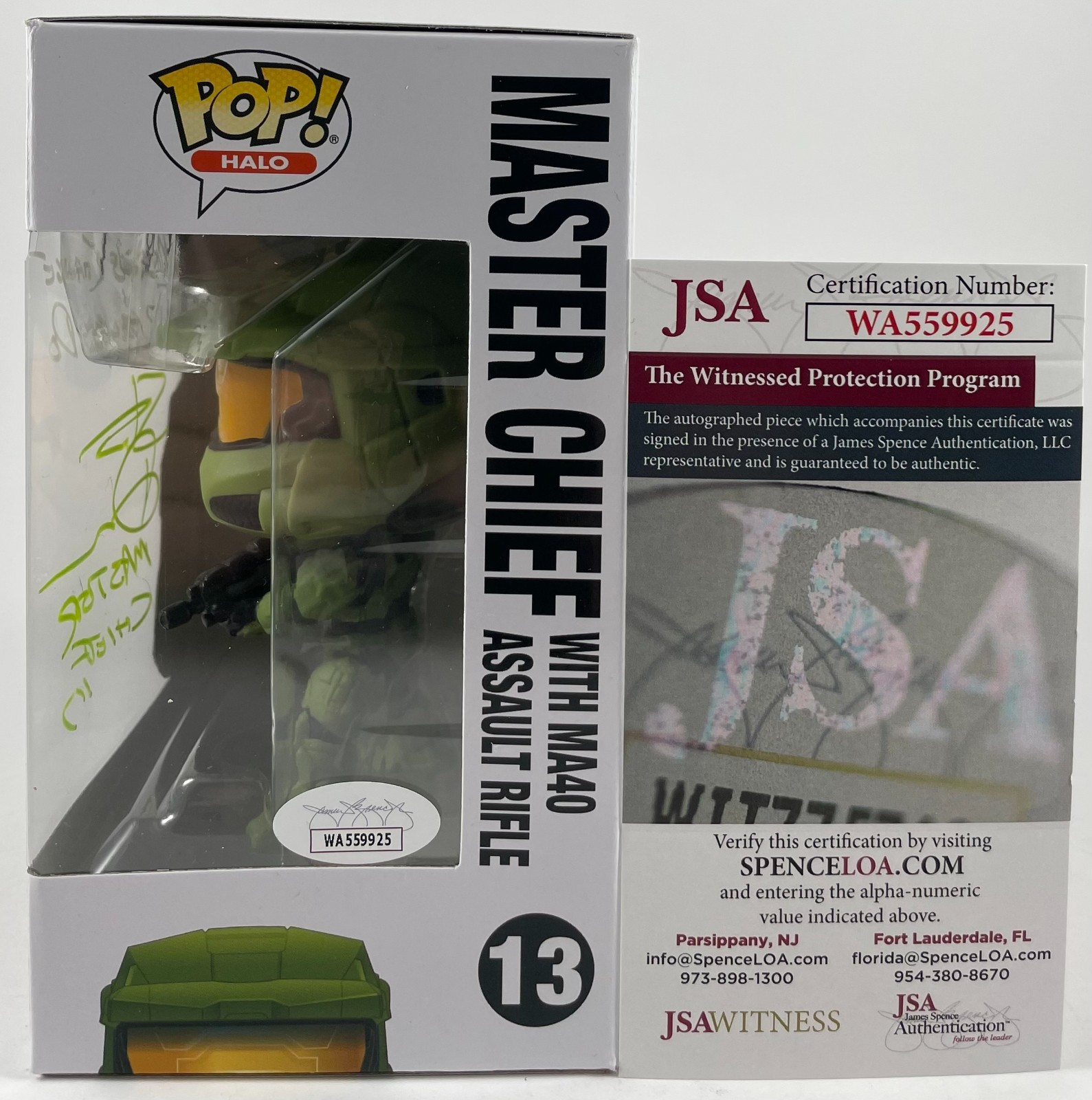 Steve Downes Signed HALO Master Chief Funko POP! #13 Authentic Autograph JSA COA - Image 2