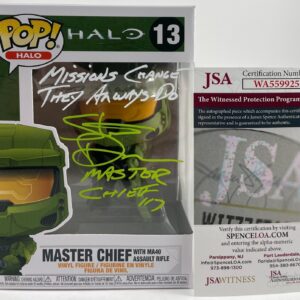 Steve Downes Signed HALO Master Chief Funko POP! #13 Authentic Autograph JSA COA