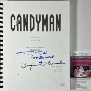 Tony Todd & Virginia Madsen Signed Candyman Full Movie Script Autograph JSA COA