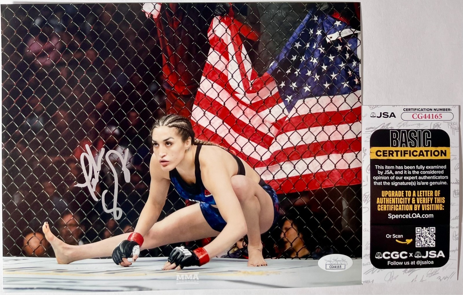 UFC MMA Fighter Tatiana Suarez Signed 8x10 Photo Authentic Autograph JSA COA