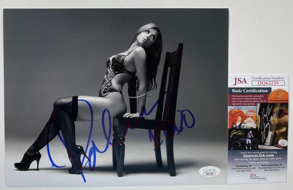 UFC Ring Girl Brittney Palmer Signed 8x10 Photo I Autograph Sexy Model JSA COA