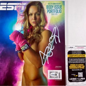 UFC Ronda Rousey Signed ESPN The Body Issue Portfolio Magazine Autograph JSA COA