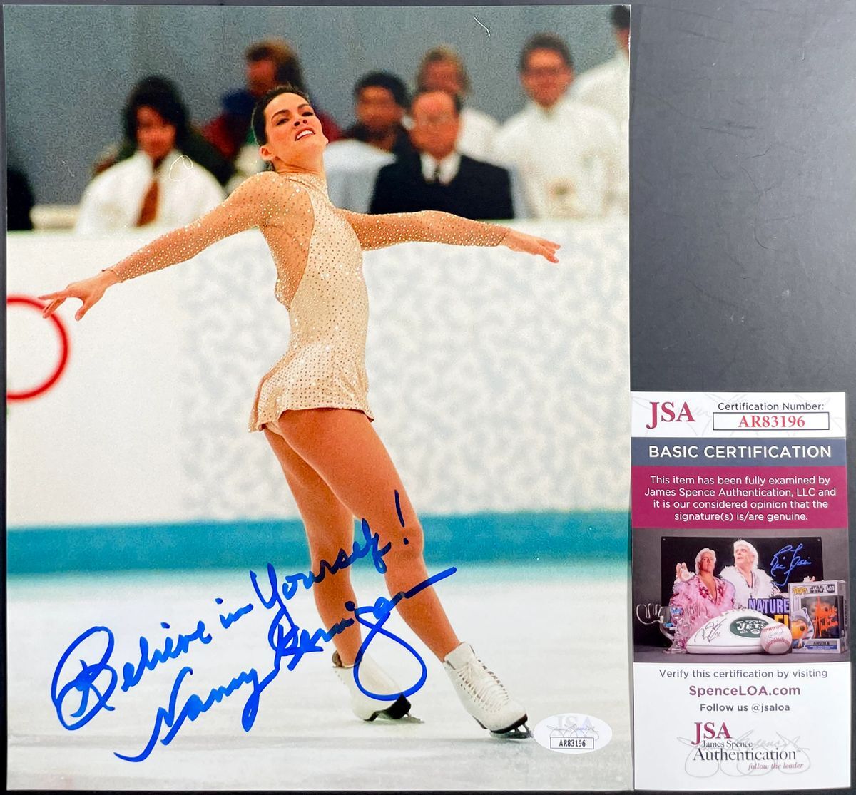 US Olympic Figure Skater Nancy Kerrigan Signed 8x10 Photo F Autograph JSA COA
