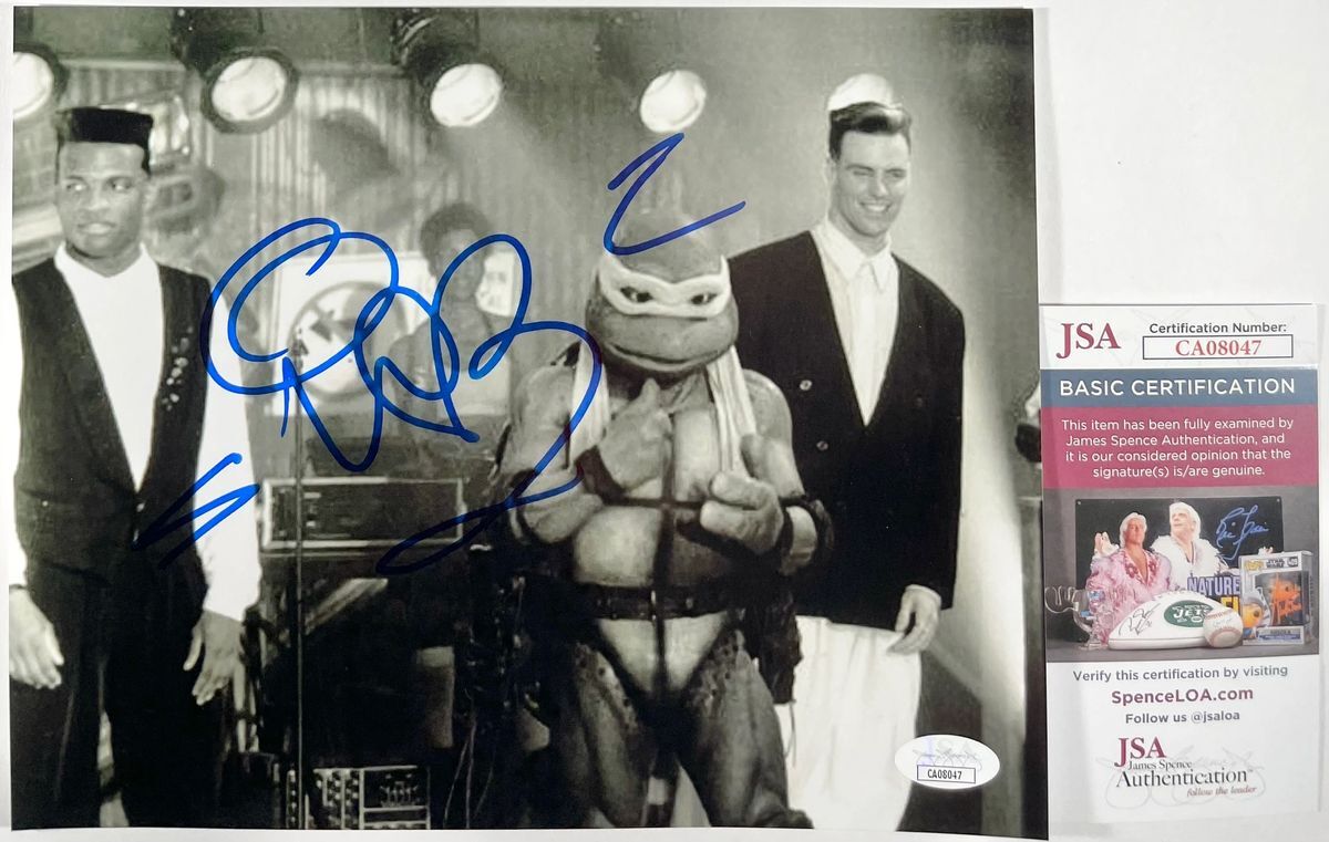 Vanilla Ice Signed Teenage Mutant Ninja Turtles 8x10 Photo A Autograph JSA COA