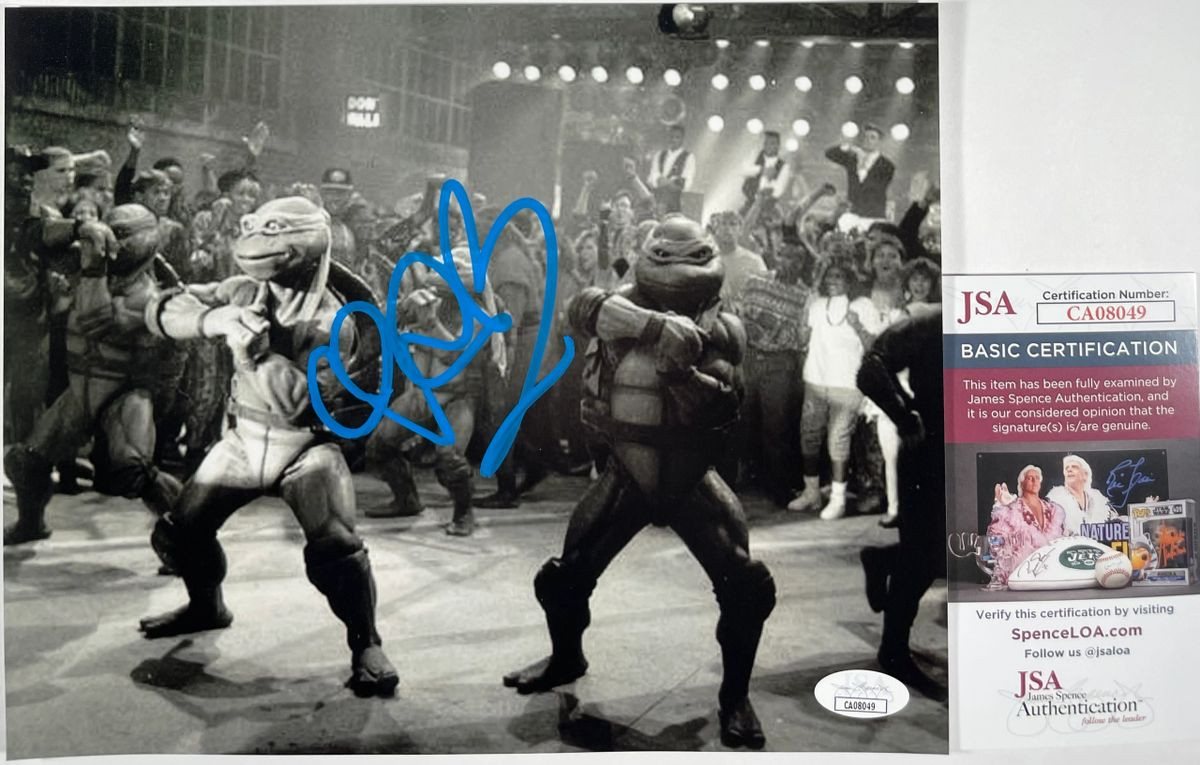Vanilla Ice Signed Teenage Mutant Ninja Turtles 8x10 Photo C Autograph JSA COA