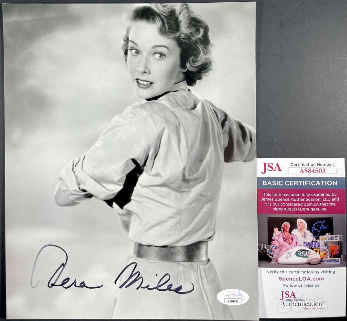 Vera Miles Signed Tarzan's Hidden Jungle B&W 8x10 Photo A Autograph JSA COA
