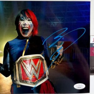 WWE Asuka Signed Evil Asuka Championship Belt 8x10 Photo A Autograph JSA COA