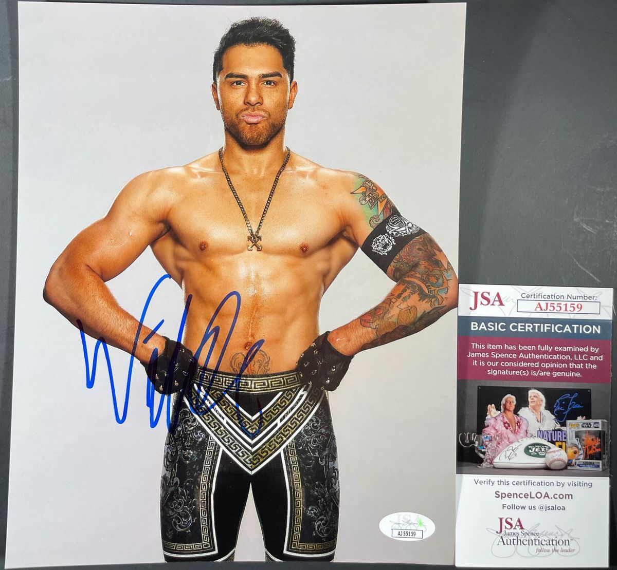 WWE Joaquin Wilde Signed Legado Del Fantasma 8x10 Photo A Autograph JSA COA