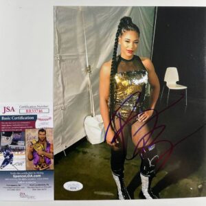 WWE NXT Bianca Belair Autographed 8x10 Photo C Signed Wrestlemania JSA COA