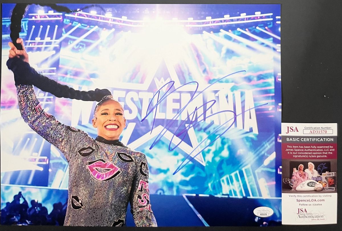 WWE NXT Bianca Belair Signed 11x14 Photo O Autograph WrestleMania JSA COA