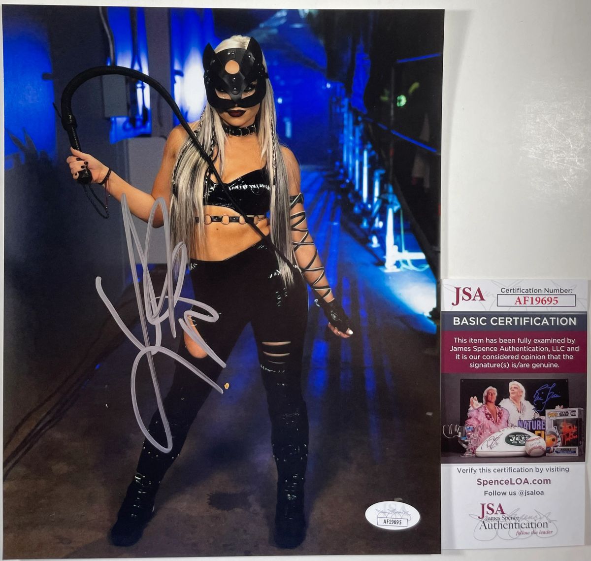 WWE NXT Liv Morgan Signed 8x10 Photo AE Autograph Wrestlemania JSA COA