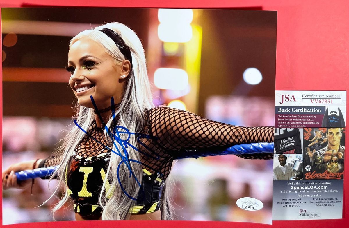 WWE NXT Liv Morgan Signed 8x10 Photo T Autograph WrestleMania JSA COA