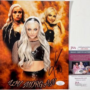 WWE NXT Liv Morgan Signed Custom Edit 8x10 Photo Authentic Autograph JSA COA