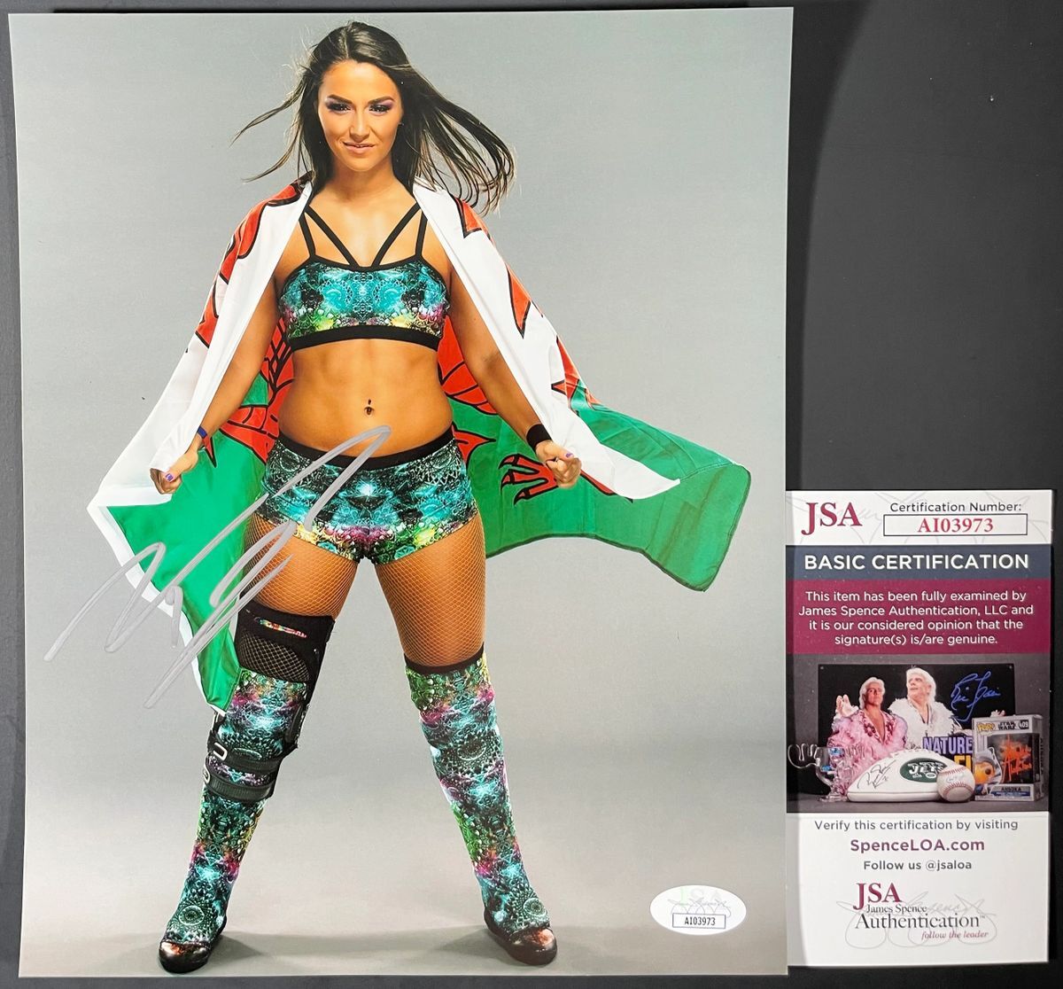 WWE NXT Tegan Nox Signed 8x10 Photo J Autograph WrestleMania JSA COA