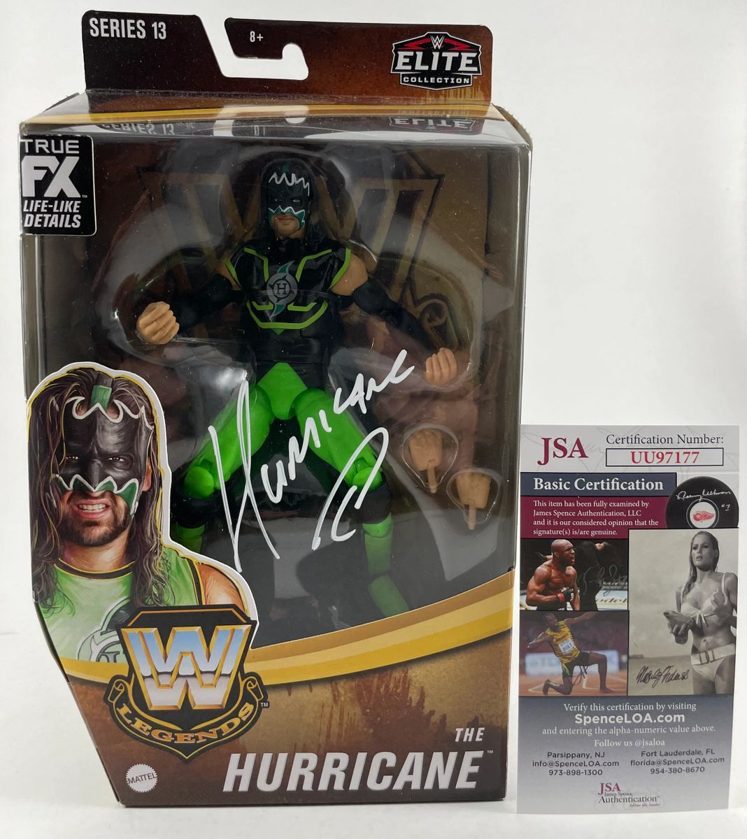 WWE NXT The Hurricane Shane Helms Signed Mattel Elite Legends Figure B JSA COA