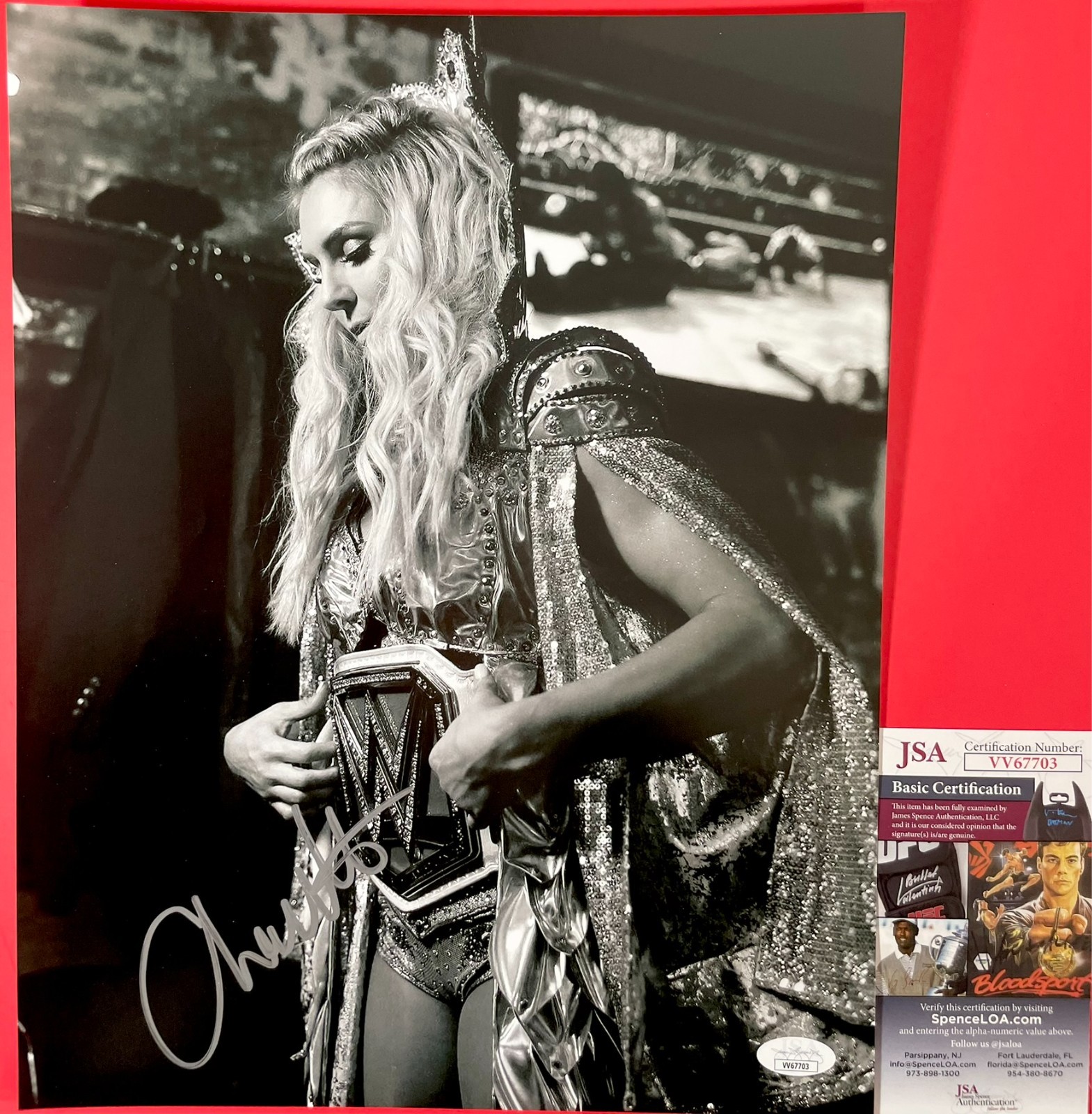 WWE NXT The Queen Charlotte Flair Signed 11x14 Photo Authentic Autograph JSA COA