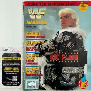 WWE Nature Boy Ric Flair Signed WWF Magazine Sep 92 Authentic Autograph JSA COA