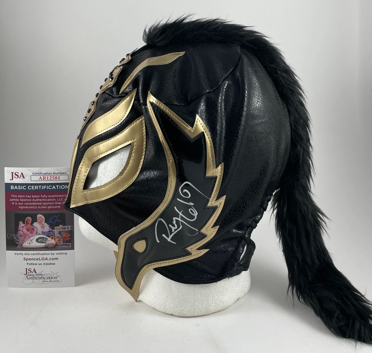WWE Rey Mysterio Signed Luchador Mask WrestleMania 39 Official Merch JSA COA