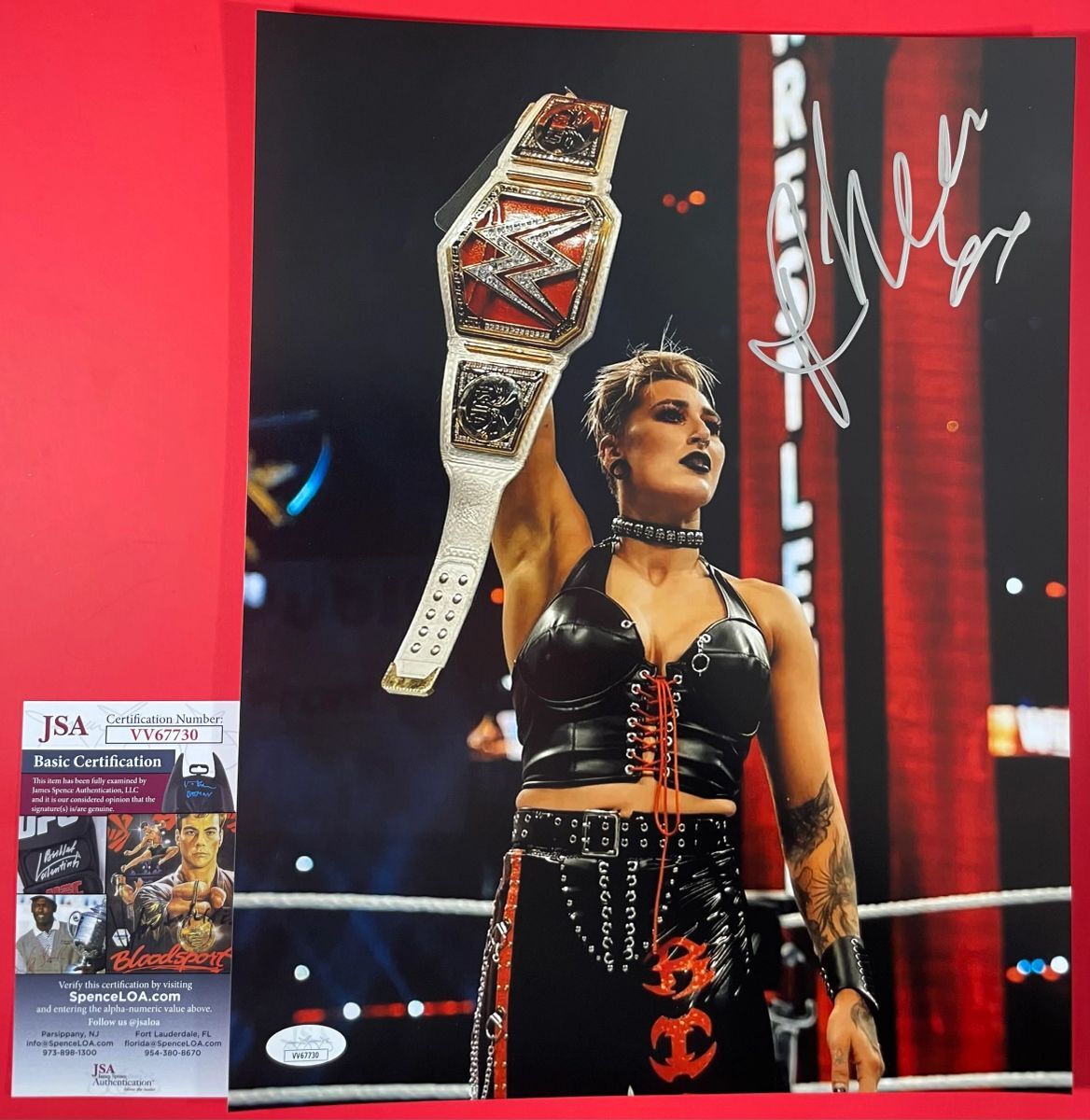 WWE Rhea Ripley Signed 11x14 Photo P Autograph WrestleMania Judgment Day JSA COA