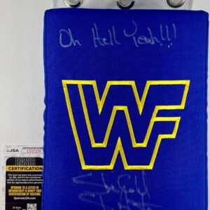 WWE Stone Cold Steve Austin Signed 80s 90s Style WWF Turnbuckle Cover JSA COA