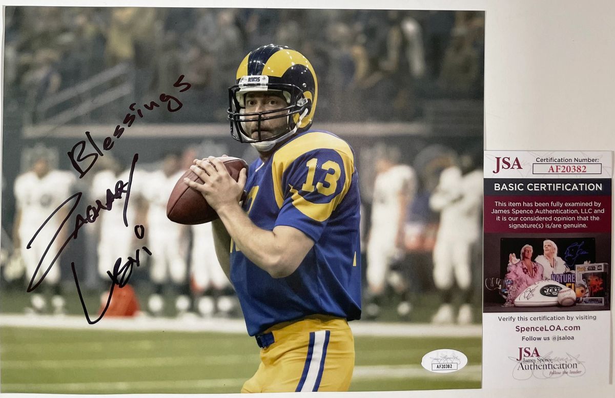Zachary Levi Signed American Underdog 8x10 Photo Autograph Kurt Warner JSA COA